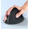 EQUIP ergonoomiline paremakäeline vertikaalne juhtmevaba hiir 1600 DPI, RF juhtmevaba + Bluetooth, taaslaetav, 6 nuppu, must