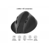 EQUIP ergonoomiline paremakäeline vertikaalne juhtmevaba hiir 1600 DPI, RF juhtmevaba + Bluetooth, taaslaetav, 6 nuppu, must