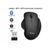 EQUIP 6 nupuga kaherežiimiline laetav juhtmevaba hiir — paremakäeline, optiline 1600 DPI, RF juhtmevaba + Bluetooth, must