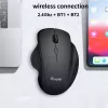 EQUIP 6 nupuga kaherežiimiline laetav juhtmevaba hiir — paremakäeline, optiline 1600 DPI, RF juhtmevaba + Bluetooth, must