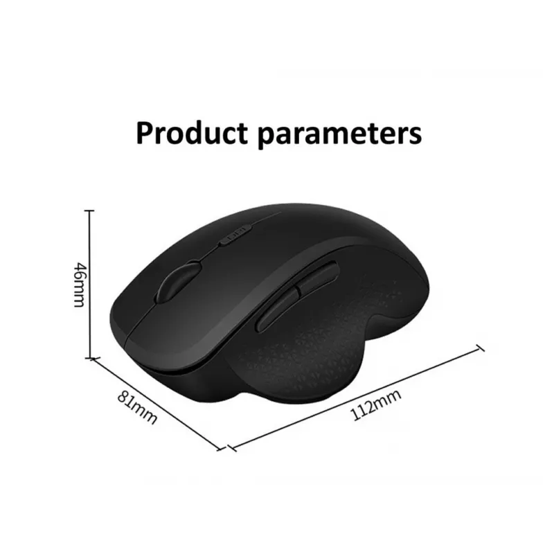 EQUIP 6 nupuga kaherežiimiline laetav juhtmevaba hiir — paremakäeline, optiline 1600 DPI, RF juhtmevaba + Bluetooth, must