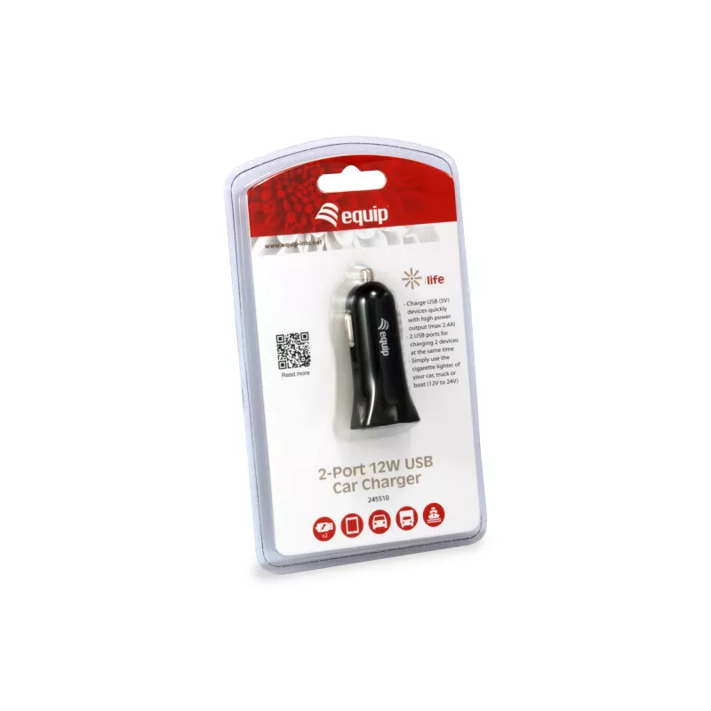 Equip 245510 mobiilseadme laadija Universal Must Sigaretisüütaja Auto