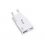EQUIP 2-Port 30W GaN õhuke USB PD laadija — USB‑C x1, USB‑A x1, 100–240V sisend, max 20V väljund, valge