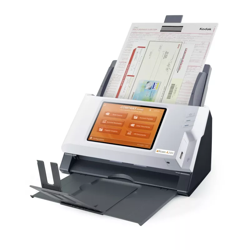 Plustek eScan A280 Enterprise ADF-skanner 600 x 600 DPI A4 Must, Valge