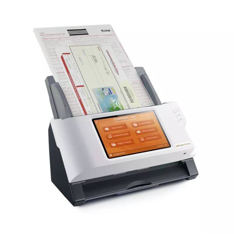 Plustek eScan A280 Enterprise ADF-skanner 600 x 600 DPI A4 Must, Valge