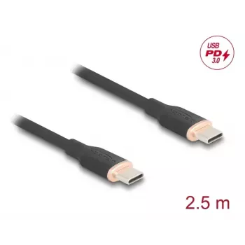 USB-kaabel DeLOCK 81239 2,5 m USB-C must USB 2.0 0,48 Gbit/s