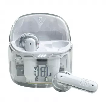JBL Tune Flex Ghost Edition kõrvaklapid True Wireless Stereo (TWS) kõrvasisesed Kõned/muusika Bluetooth Läbipaistev, valge