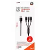 USB-kaabel 2GO 797156 1,5 m USB B 3 x USB C Must