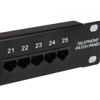 Equip 25-pordine Cat.3 RJ45 ISDN jaotusliides, must