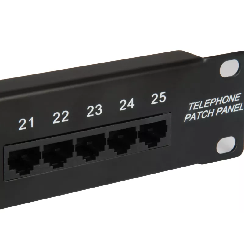 Equip 25-pordine Cat.3 RJ45 ISDN jaotusliides, must