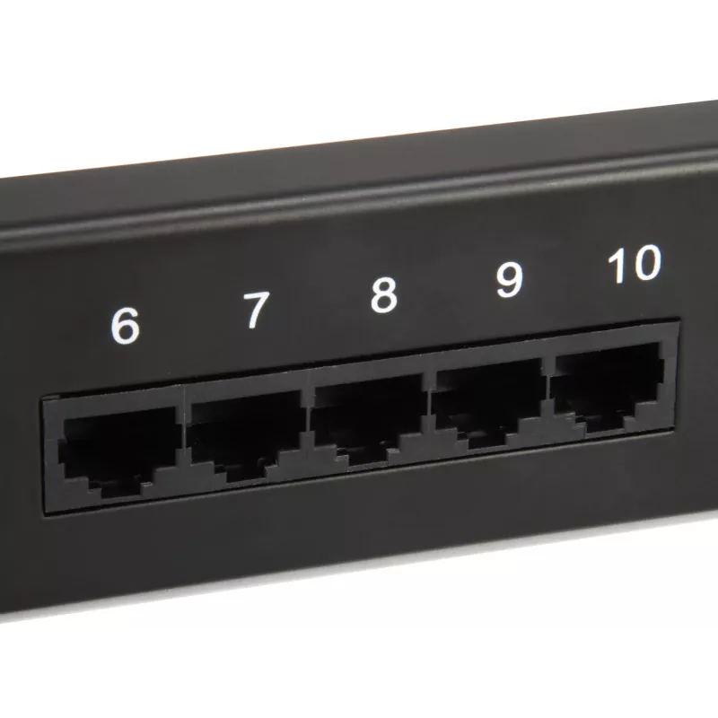Equip 25-pordine Cat.3 RJ45 ISDN jaotusliides, must