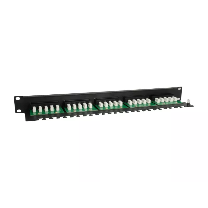 Equip 25-pordine Cat.3 RJ45 ISDN jaotusliides, must