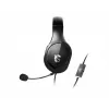MSI IMMERSE GH20 mängupeakomplekt '3,5 mm inline helijagaja tarvikuga, must, 40 mm draiverid, ühesuunaline mikrofon, PC ja platvormideülene ühilduvus'