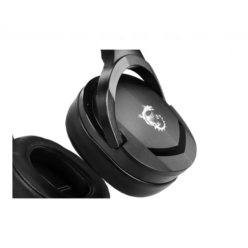 MSI IMMERSE GH20 mängupeakomplekt '3,5 mm inline helijagaja tarvikuga, must, 40 mm draiverid, ühesuunaline mikrofon, PC ja platvormideülene ühilduvus'
