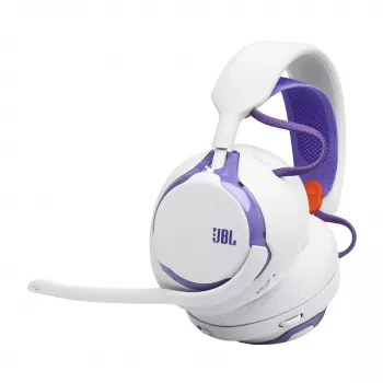 Peakomplekt JBL Quantum 650 — Juhtmevaba Bluetooth, USB-C, ümberkõrvaklapid, peapaelaga, valge, 20–20000 Hz