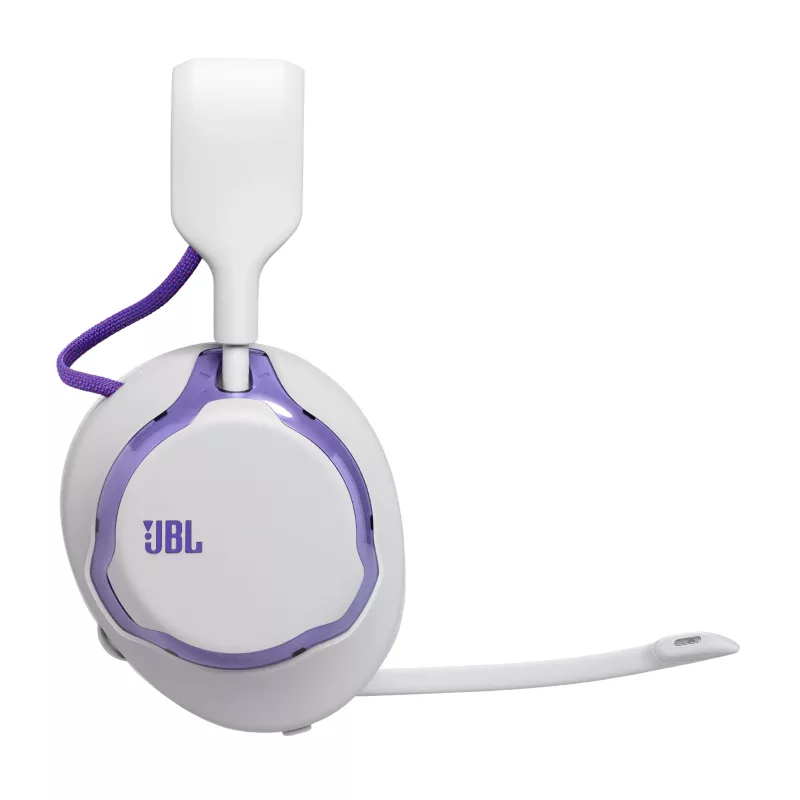 Peakomplekt JBL Quantum 650 — Juhtmevaba Bluetooth, USB-C, ümberkõrvaklapid, peapaelaga, valge, 20–20000 Hz