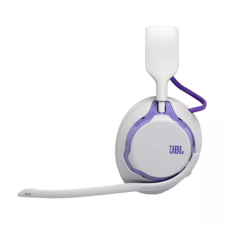 Peakomplekt JBL Quantum 650 — Juhtmevaba Bluetooth, USB-C, ümberkõrvaklapid, peapaelaga, valge, 20–20000 Hz