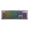 GENESIS Rhod 500 RGB klaviatuur Gaming USB QWERTY Portuguese Must, Hõbedane