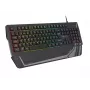 Mänguriklaviatuur GENESIS Rhod 350 RGB — Täissuuruses 104 klahviga USB QWERTY Hispaania, must, RGB taustvalgustus, randmetugi