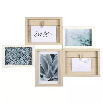 Multi picture frame Hama Kalmar Oak Valge MDF