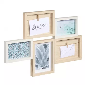 Multi picture frame Hama Kalmar Oak Valge MDF