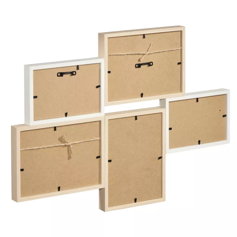 Multi picture frame Hama Kalmar Oak Valge MDF