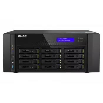 NAS Tower QNAP TS-h1290FX — EPYC 7302P 3.0 GHz, 128 GB DDR4, 12-kohaline, QuTS hero, must