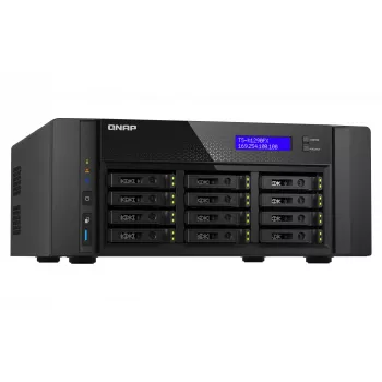 NAS Tower QNAP TS-h1290FX — EPYC 7302P 3.0 GHz, 128 GB DDR4, 12-kohaline, QuTS hero, must