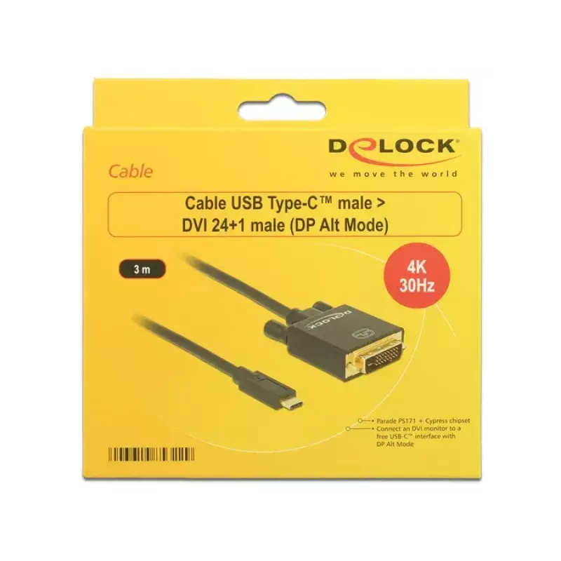 USB-C–DVI-adapter DeLOCK 3m 85322