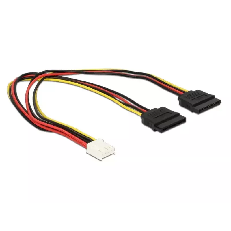 DELOCK kaabel 0,3 m disketiseade 4p/2x SATA 15p
