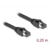 DeLOCK RJ45 võrgukaabel Cat.8.1 S/FTP 25 cm 40 Gbps must