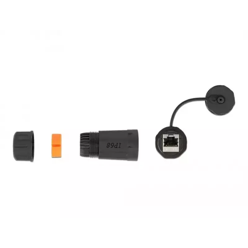 Juhtmepistik RJ-45/RJ-45 DeLOCK 86700 Must Oranž
