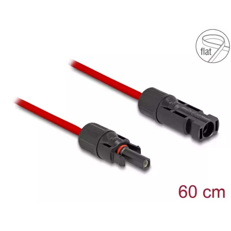Kaabel DeLOCK DL4 Solar lame kaabel isane-emane 60 cm punane 3,3 mm²