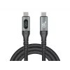 DeLOCK USB 40 Gbps andme- ja kiirlaadimiskoaksiaalkaabel 1 m USB PD 3.1 240 W