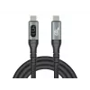 DeLOCK USB 40 Gbps andme- ja kiirlaadimiskoaksiaalkaabel 1 m USB PD 3.1 240 W