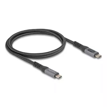 DeLOCK USB 40 Gbps andme- ja kiirlaadimiskoaksiaalkaabel 1 m USB PD 3.1 240 W