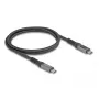 DeLOCK USB 40 Gbps andme- ja kiirlaadimiskoaksiaalkaabel 1 m USB PD 3.1 240 W