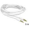 Audio kaabel 3.5mm Male to Male DeLOCK 83443 5m Valge