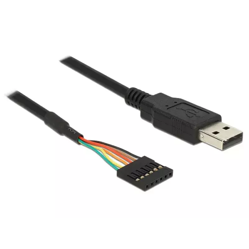 USB-kaabel DeLOCK 1,8m USB2.0-A/TTL 6-p Must