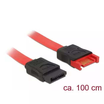 SATA kaabel DeLOCK 83956 1 m SATA 7-kontaktiline Must Punane