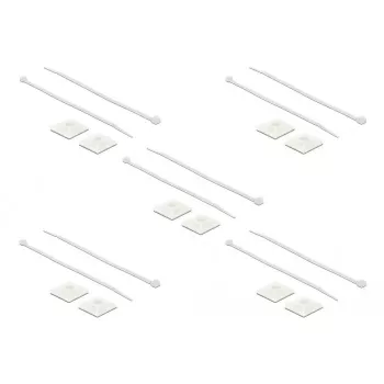 Kaablisidemekinnitus DeLOCK 18834 valge nailon 10 tk
