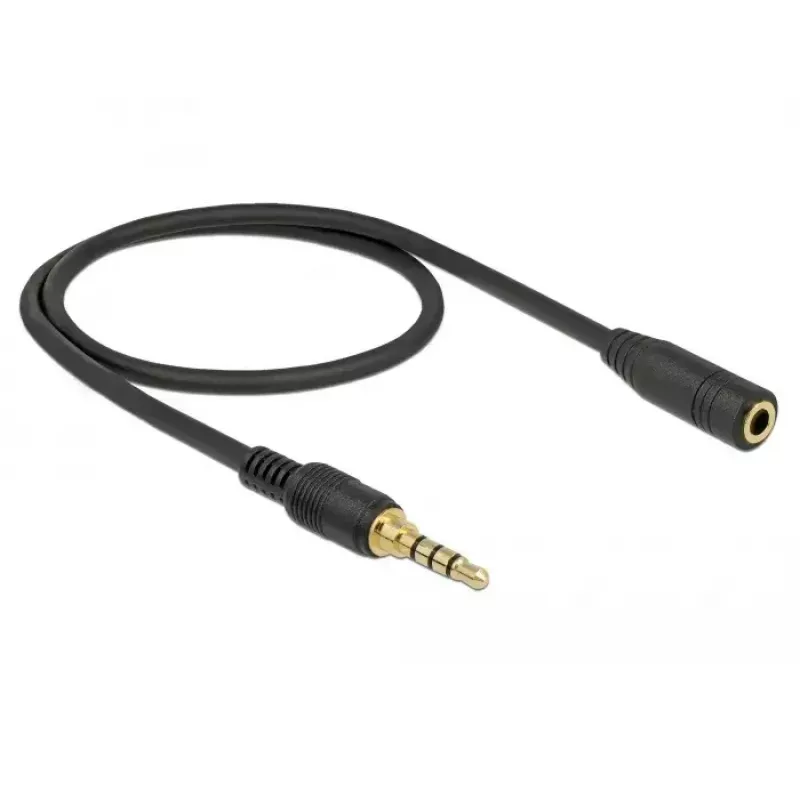 Audio kaabel DeLOCK 85627 0,5m 3,5mm Must