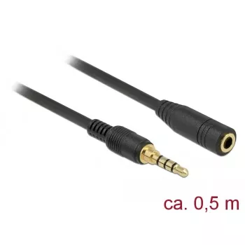 Audio kaabel DeLOCK 85627 0,5m 3,5mm Must