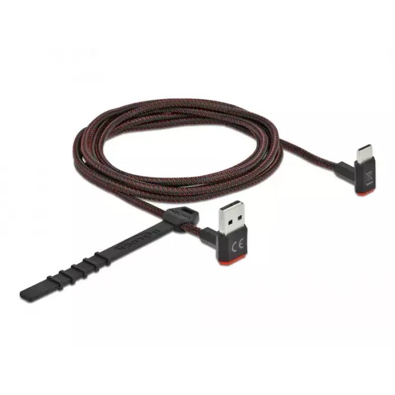 USB 2.0 kaabel DeLOCK EASY-USB 85278 Type-A- kuni USB-C isane 2 m must
