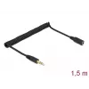 Spiraalkaabli pikendus DeLOCK 86768 3,5 mm isane kuni emane 1,5 m Must