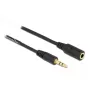 Spiraalkaabli pikendus DeLOCK 86768 3,5 mm isane kuni emane 1,5 m Must