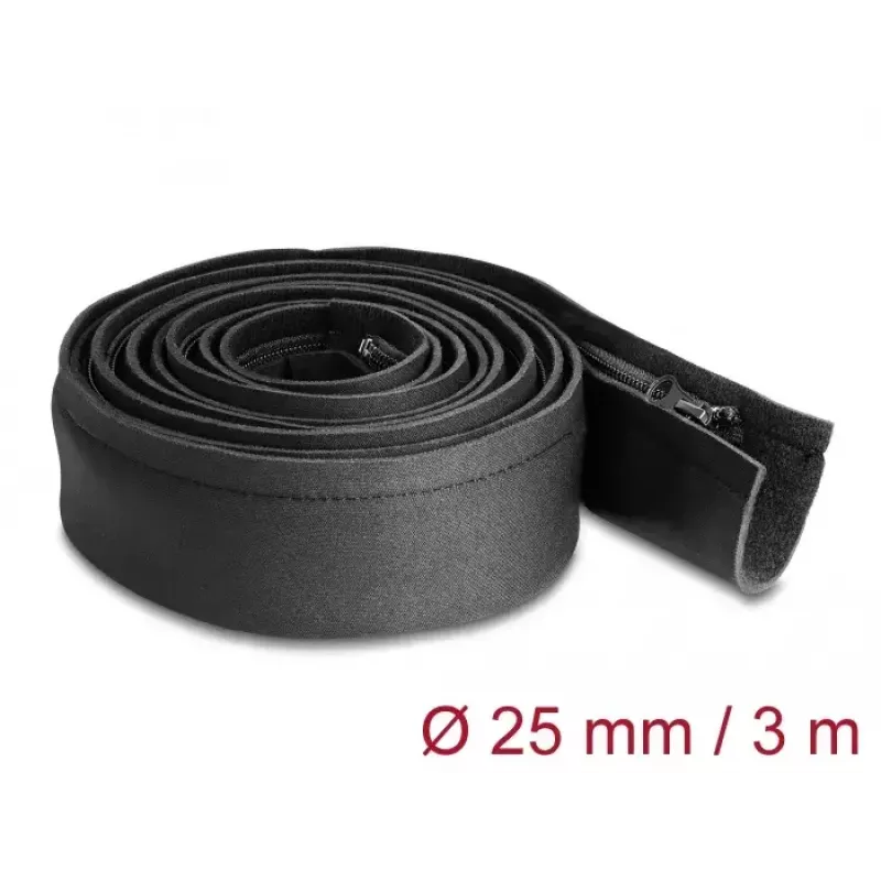 DeLOCK kaablikorpus neopreenist painduv tõmblukuga 3 m x 100 mm must