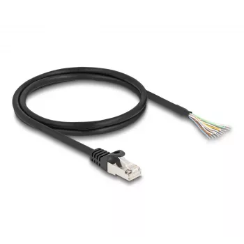 DeLOCK kaabel RJ50 isane lahtiste juhtmeotstega S/FTP 1 m must