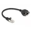 DeLOCK RJ50 pikenduskaabel isane emasele S/FTP 0,25 m must