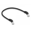 võrgukaabel DeLOCK RJ45 Cat.6A S/FTP 45° downwards nurgaga 0.5 m Must